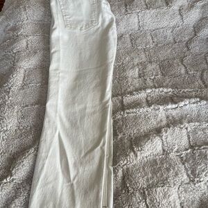 Topshop Cream Straight Leg Jeans